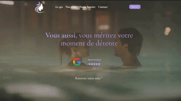 Exemple d'une hero banner fait par l'agence Culmine