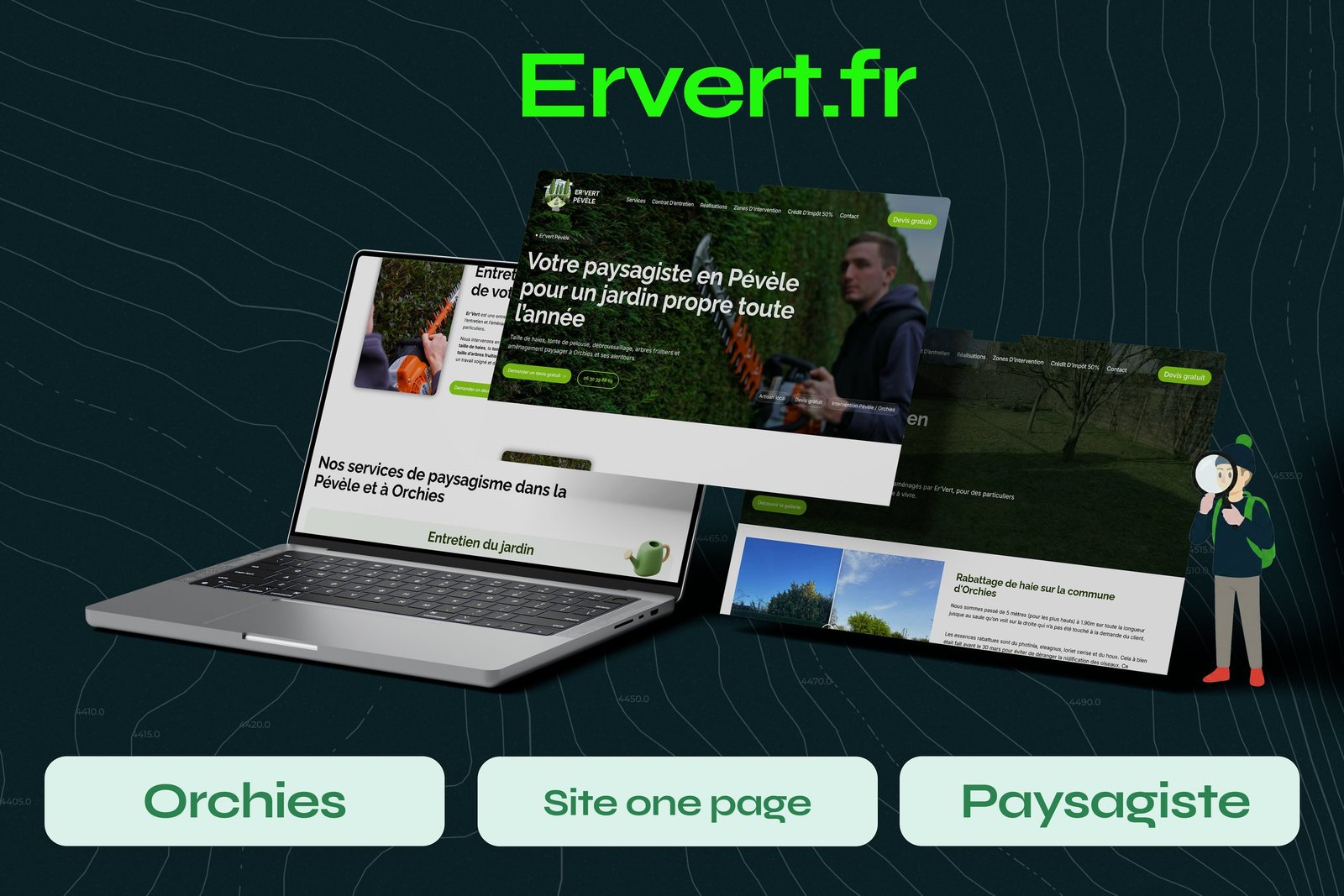 Le site ervert.fr, paysagiste