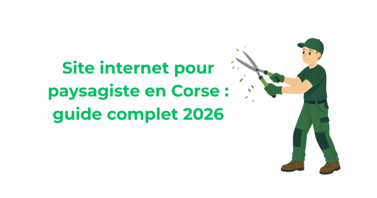 Site internet pour paysagiste en Corse : guide complet 2026