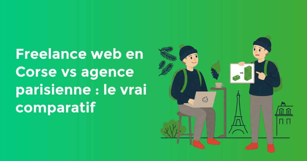Freelance web en Corse vs agence parisienne : le vrai comparatif