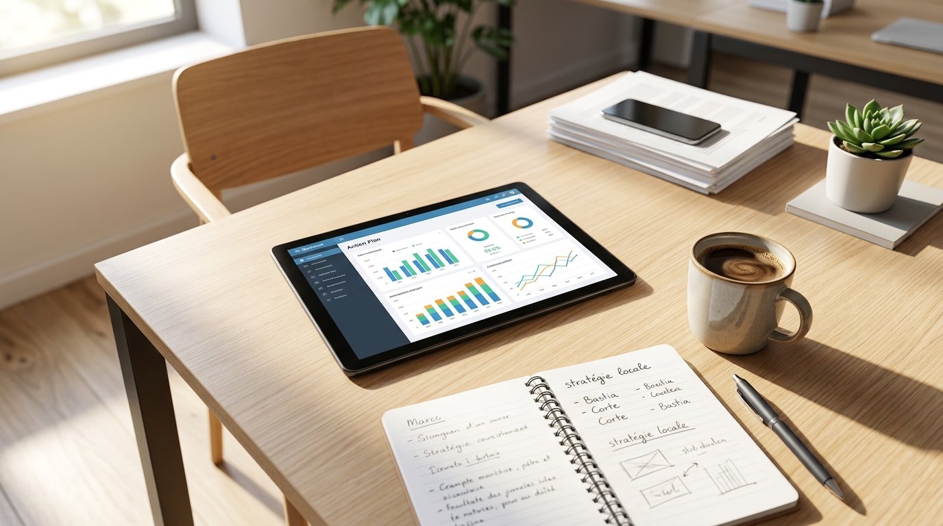 Plan d'action visibilité locale pour une entreprise corse sur Google