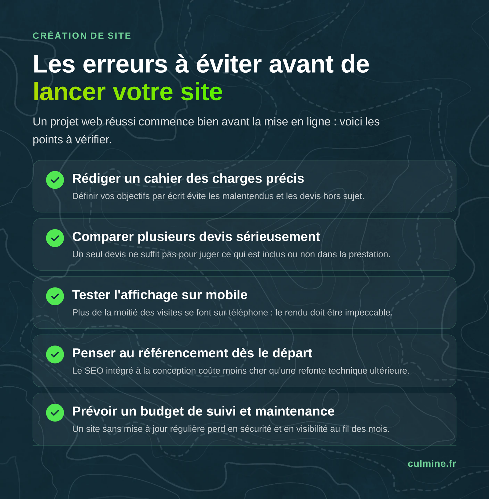 Checklist des erreurs à éviter avant de lancer un site internet en Corse