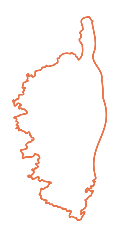 La Corse, avec les bassins où Culmine intervient